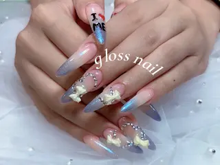 ネイル テンニン💞 gloss nailのネイルデザイン