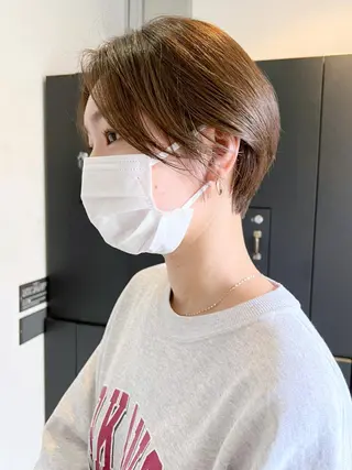 ショート カラー パーマ ヘアアレンジ ITbyALBUM 藤沢店のヘアスタイル