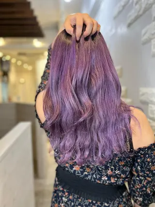 セミロング カラー ヘアアレンジ 次世代シールエクステ 錦糸町 小泉 朋之のヘアスタイル