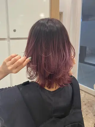 ミディアム カラー パーマ ヘアアレンジ 🌿レイヤー/ブリー チ/🌿JINのヘアスタイル