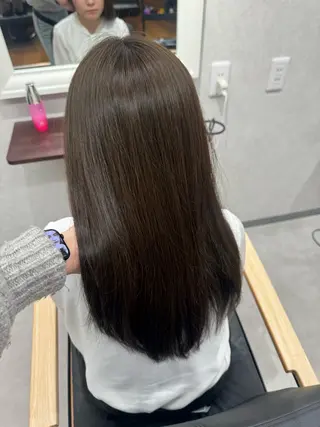 カラー 🩵ワンカラー/ 銀座/mayu🩵のヘアスタイル