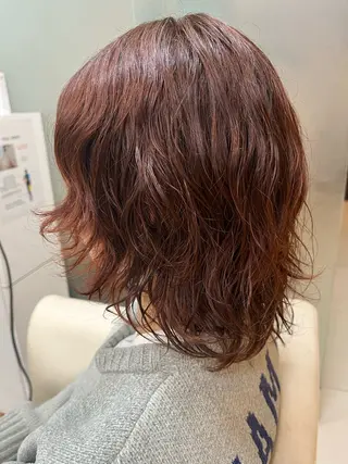 カラー パーマ 柳川 玲也のヘアスタイル