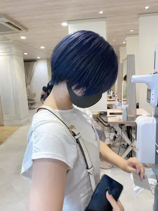 ショート カラー ブロンド/ミックス カラー三毛猫Kaiのヘアスタイル