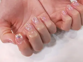 ネイル はばすみれ🎀ﾈｲﾙ 光ﾌｪｲｼｬﾙ ﾍｱのネイルデザイン