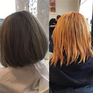 カラー ブリーチ特化 梅田本多翔のヘアスタイル
