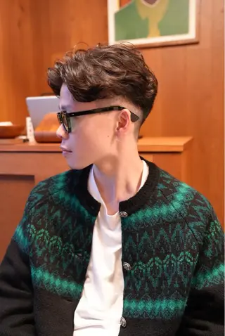 ショート パーマ メンズ メンズパーマ タカキリョウのヘアスタイル
