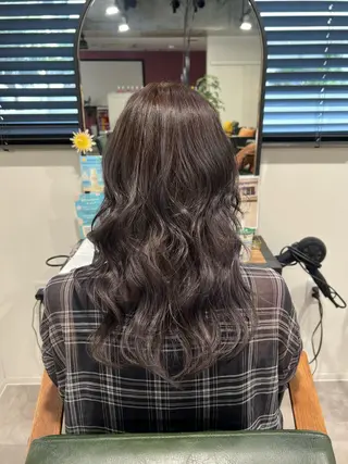 セミロング カラー ゆうしん/透明感カ ラー/髪質改善/平尾のヘアスタイル