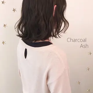 ミディアム カラー 市川 千夏のヘアスタイル