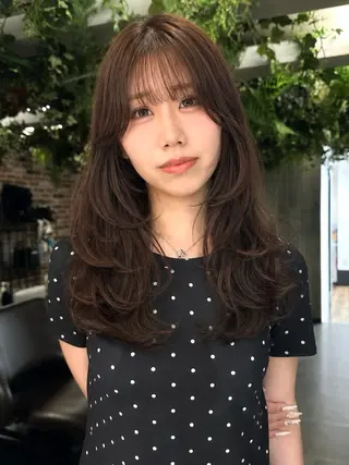 ミディアム 艶カラー/フェイス レイヤー/たむのヘアスタイル
