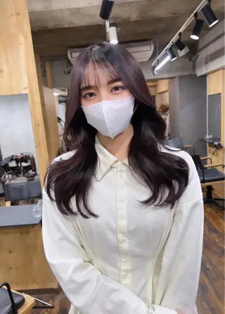 カラー パーマ ヘアアレンジ メンズ キッズ ネイル マツエク・マツパ アイブロウ レイヤー/顔周り 韓国ヘア森田和貴のヘアスタイル