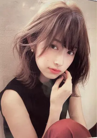 ミディアム カラー クドウレイ fifth神南のヘアスタイル