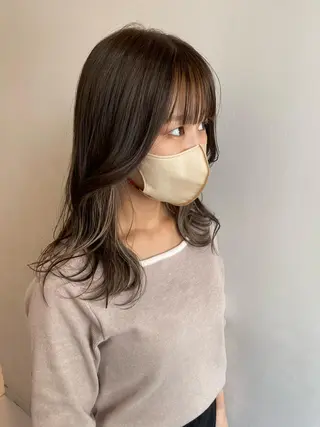 セミロング カラー 栄/平日限定✨ REIRIのヘアスタイル