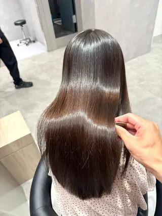 ロング カラー パーマ ヘアアレンジ 縮毛矯正/髪質改善/ ブリーチ毛/木元渓太のヘアスタイル
