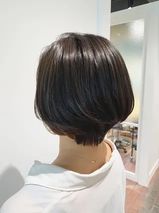 ショート カラー 透明感カラー ボブ/ 直感カラー診断のヘアスタイル