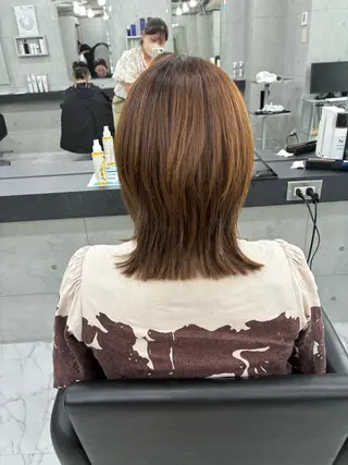 セミロング カラー Endearing 🌟銀座のヘアスタイル