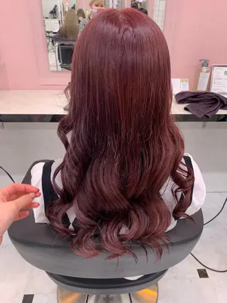 セミロング カラー ヘアアレンジ 💕上野美容師☁ ブリーチ💖サワのヘアスタイル