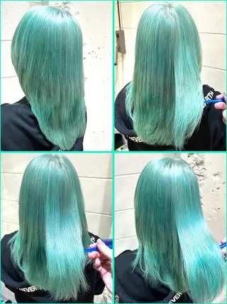 セミロング カラー 佐伯 りょうのヘアスタイル