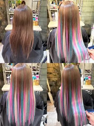 ロング カラー ササ キのヘアスタイル