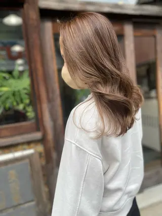 セミロング カラー ヘアアレンジ Hikari /京都駅美容室のヘアスタイル