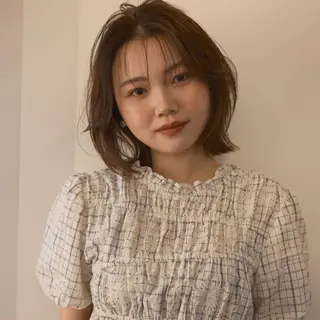 ミディアム カラー パーマ/透明感カラー 元町🌱takutoのヘアスタイル
