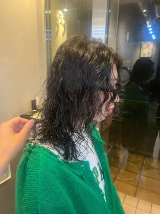 ミディアム パーマ 木内 さくらのヘアスタイル