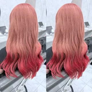 セミロング カラー 🌺ハイトーン🌺 矢葺 なぎさ🌺🌺のヘアスタイル