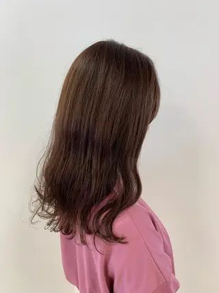 ロング カラー 顔まわりカット✄ ベージュカラー🧸のヘアスタイル