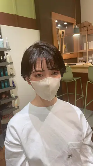 ショート パーマ 🍀小顔ショート🍀 有賀祐貴のヘアスタイル