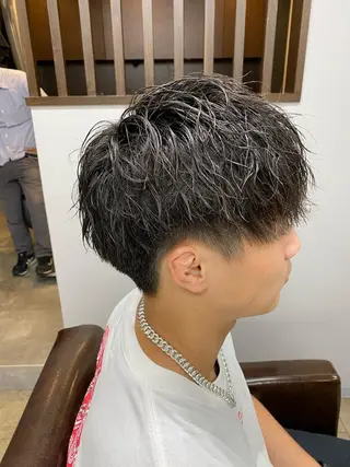 ミディアム メンズ RELATION /メンズ/バーバーのヘアスタイル