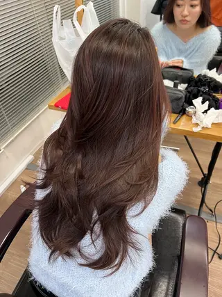 ロング カラー 渋谷レイヤーカット❌ 縮毛矯正専門/武田涼のヘアスタイル
