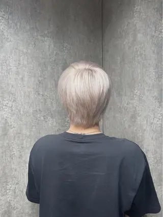 ミディアム カラー 店長 ハイトーン× 髪質改善/舘野 涼太のヘアスタイル