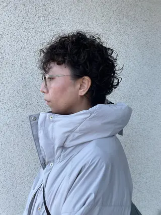 ショート パーマ 藤村 翔充のヘアスタイル