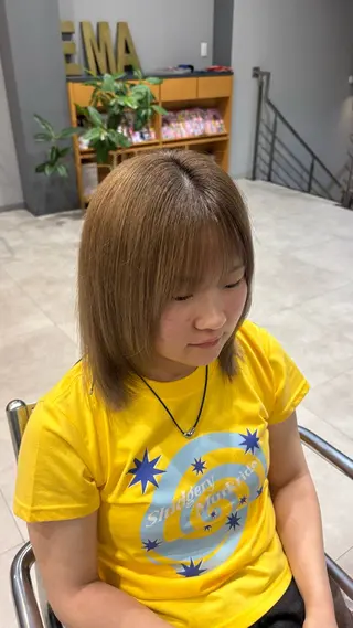 ミディアム 加賀 心花のヘアスタイル