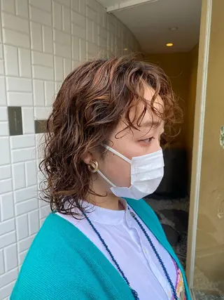 ミディアム パーマ 横川 みづきのヘアスタイル