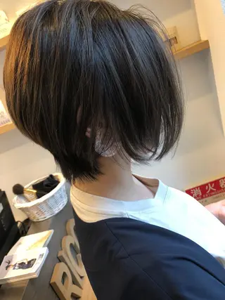 ショート 髪質改善縮毛矯正/ ブリーチ/中尾のヘアスタイル