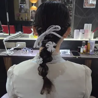 ヘアアレンジ セミロング 中村  美暁のヘアスタイル