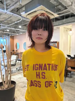ミディアム カラー yu maのヘアスタイル