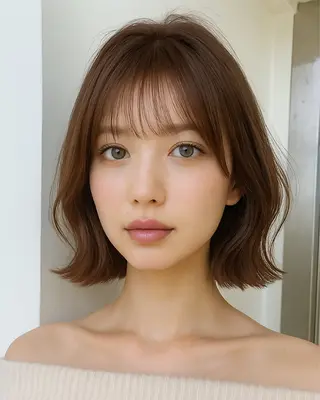 ショート カラー ボブ、縮毛矯正👑 心斎橋/高城涼也のヘアスタイル