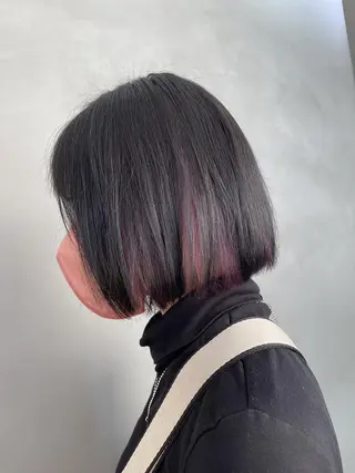 ミディアム カラー 色落ちまでキレイに！ ！女性サロンのヘアスタイル