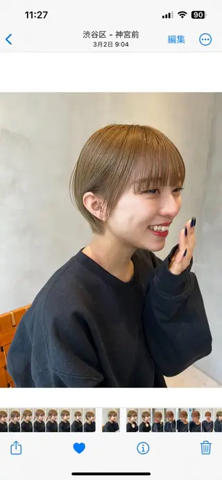 ショート 三浦 れいやのヘアスタイル