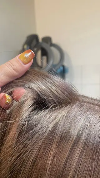 ロング カラー 顔周りレイヤー☆ スパ☆石上遥楓のヘアスタイル