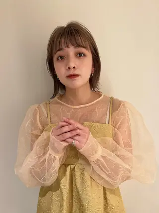 ショート 美髪矯正/シークレッ トハイライト🤍りさのヘアスタイル