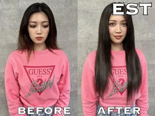 ロング ヘアアレンジ カラー メンズ 外れにくいエク💚 EST梅田TAKIのヘアスタイル