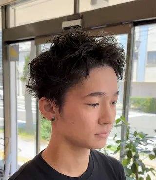 パーマ メンズ 遠藤惟斗/渋谷/ 透明感カラーのヘアスタイル