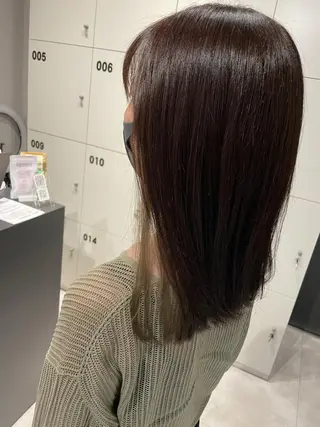 セミロング カラー レイヤー×髪質改善 ×透明感/杉田 圭のヘアスタイル
