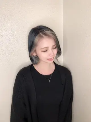 ショート カラー 韓国✖️網紅🖤 パーマYURIYAのヘアスタイル