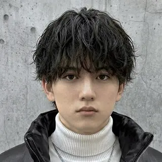 ミディアム パーマ メンズ ショウタ【HEAD STOCK】のヘアスタイル