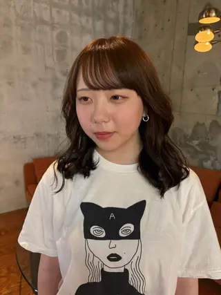 ミディアム カラー ヘアアレンジ 英 このみのヘアスタイル