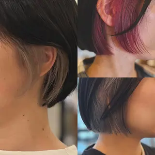 ショート カラー 中目黒ブリーチカラー ボブ橋本青輝のヘアスタイル