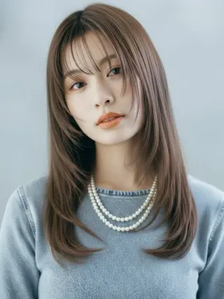 ミディアム 安谷屋 こはるのヘアスタイル